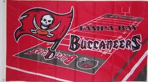 TAMPA BAY BUCCANEERS FIELD NEW 3ftx5ft genuine NFL LIC. FLAG - Picture 1 of 3