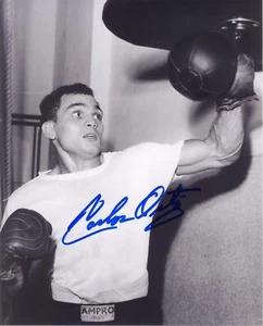 CARLOS ORTIZ signed Boxen 8x10 Foto HOF 3x Champion - Bild 1 von 1