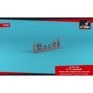 F-111E/F Aardvark Raven wheels w/weighted Armory Models AR AW14309 Scale 1:144 - Picture 1 of 24