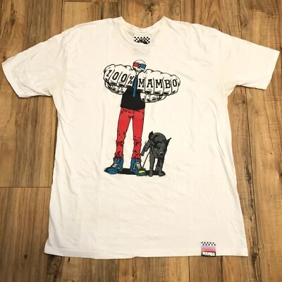 CAMISETA MAMBO Australia Blanca Años 90 Vintage 100% Mambo Orinar Perro Talla XL Foto 1 de 4