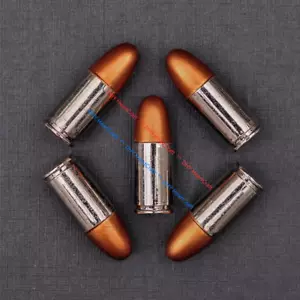 10X Biker Western Cowboy Gold Silver Bullet Leathercraft Concho 3/8"x1-1/8" - Picture 1 of 10