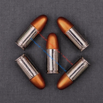 10X Biker Western Cowboy Gold Silver Bullet Leathercraft Concho 3/8"x1-1/8" - Image 1 of 4