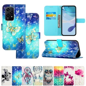 Phone Case Cover for Honor 200 Lite X6B Nova 12i 3D Luxury Pattern Wallet Stand - Picture 1 of 20