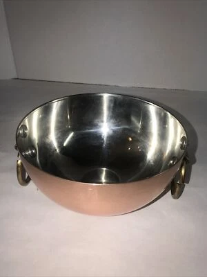 Chefs Brand Stainless Steel Bowl Copper Color with Brass Color Rings - Image 1 of 3