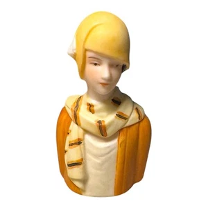 Vintage Avon American Fashion Lady  Silhouette Porcelain Thimble 1983 Circa 1928 - Picture 1 of 9