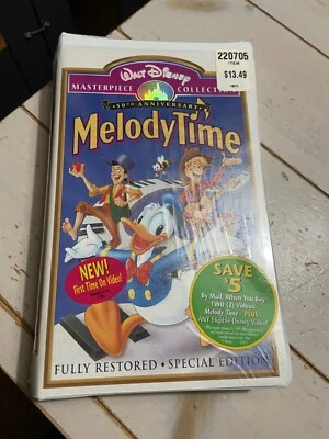 Walt Disney's Melody Time (VHS, Masterpiece, 1998) Brand New Factory Sealed - Image 1 of 4