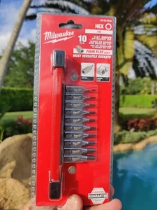 Milwaukee 48-22-9540 1/4" Drive Hex Bit Socket Set - 10 PC  ✅SEALED NEW ✅ - Picture 1 of 10