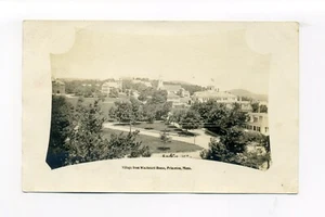 Princeton MA RPPC foto postal, vista al pueblo, mensaje parlanchín, Eddy Make - Imagen 1 de 3
