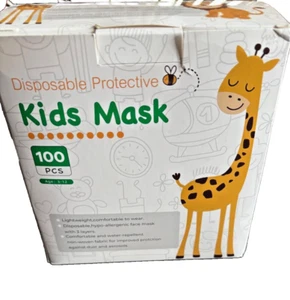 Paquete de 100 mascarillas desechables EPI protectoras de 3 capas SUNCOO para niños S... - Imagen 1 de 5
