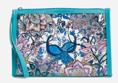 Estuche Cosmético Muñequera Transparente Jardín Pavo Real Vera Bradley (Nuevo y Sellado) $39 Foto 1 de 2