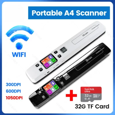 New Wireless Mini Portable A4 Document Scanner Images JPG PDF Formate Reader Pen - Image 1 of 4