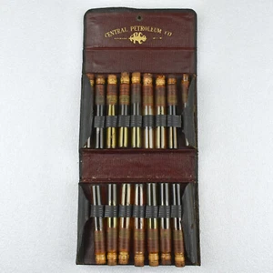 De colección Central Petroleum Co Muestra de Aceite Vendedor Kit Estuche Cleveland Ohio Frascos - Imagen 1 de 21
