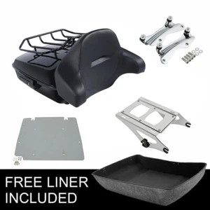 Chopped Luggage Trunk Pad Mount Docking Kit Fit For Harley Touring Glide 2014-Up - Picture 1 of 12
