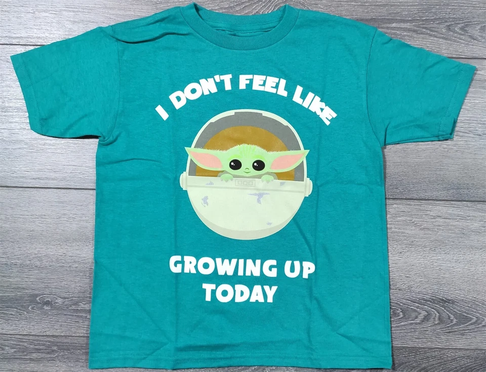 Star Wars Shirt Boys Medium 8 Baby Yoda Green Short Sleeve T-Shirt Tee Cute - Image 1 of 4
