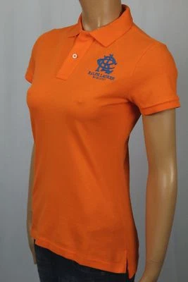 Polo Ralph Lauren Naranja Calce Ajustado Azul Cresta Nueva con Etiquetas Foto 1 de 2