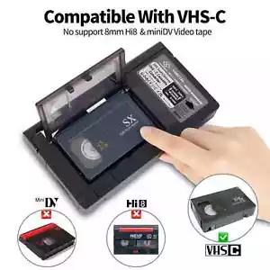 VHS-C SVHS Cassette Adapter JVC RCA Motorized Camcorder Tape Converter UK - Picture 1 of 20