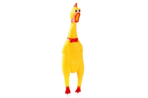 Funny Squeezing Sound Chicken Shrilling Toy Prank Funny Pet Chew Rubber Bite - Bild 1 von 5