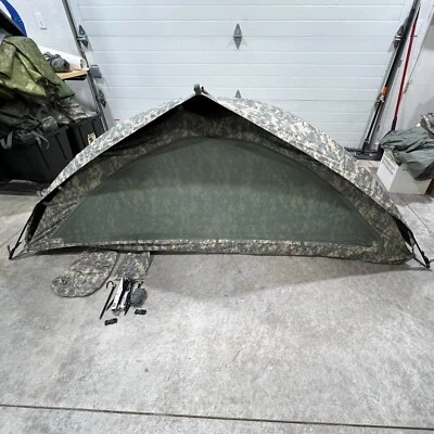 US Military ACU Tent Combat Shelter System One-Person Very Good Complete - Image 1 of 4