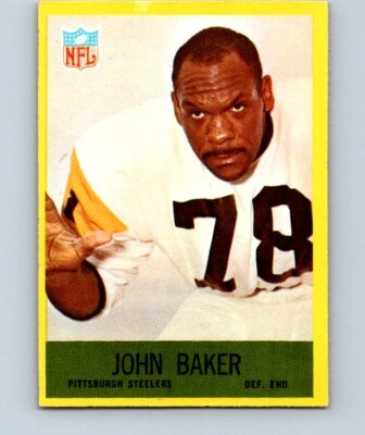 .  1967 PHILADELPHIA FOOTBALL #147 JOHN BAKER     NRMT    FV - Image 1 of 2