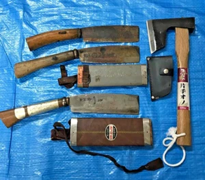 Vintage Woodworking tool Outdoor Axe Hatchet Set Made by Japanese blacksmith #7 - Picture 1 of 8