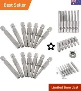 14 Pcs Torx Star 5 Point Screwdriver Bits T10-T40 Magnetic Security Tamper Pr... - Picture 1 of 8
