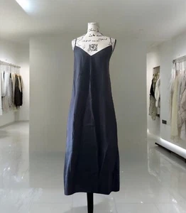ZARA Women’s Dress Black Long V-Neck Sleeveless Adjustable Thin Straps Size M - Picture 1 of 4