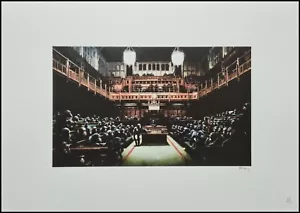BANKSY * Monkey Parliament * 70 x 50 cm * Lithografie * limitiert # 26/150 - Bild 1 von 9