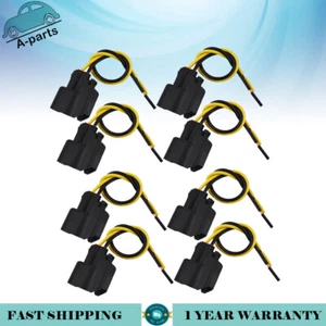 8Pcs Fuel Injector Connector Pigtail Wire Fit For Lincoln MKZ Ford Ranger Dodge - Picture 1 of 7