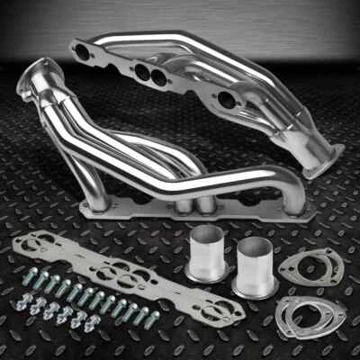 FOR 88-97 CHEVY GMC C/K 1500-3500 PICKUP 5.0/5.7L V8 POLISHED EXHAUST HEADER - Image 1 of 4