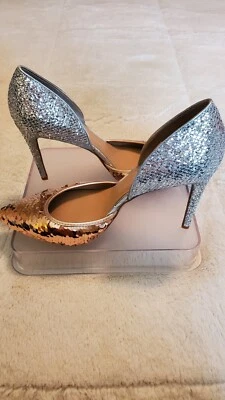 Zapatos de salón INC para mujer "Koreef" rosa lentejuelas plata brillo tacón de aguja talla 8,5 M  Foto 1 de 4