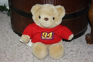 NEW Plush BILL ELLIOTT Nascar 94 Bear 11" Red Sweater NWT Ensemble Sports #O2  - Imagen 1 de 3