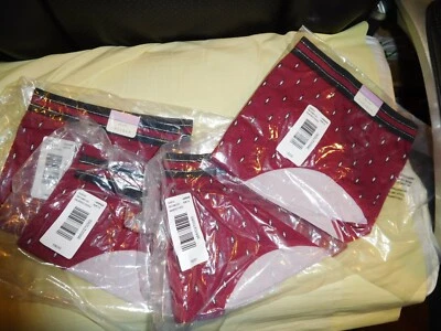 NUEVO CON ETIQUETAS 4 pares cacique 18/20 calzoncillos completos banda ancha panty rojo blanco punto Foto 1 de 4