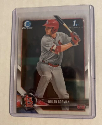 2018 Nolan Gorman 1st Bowman Chrome - Image 1 of 2