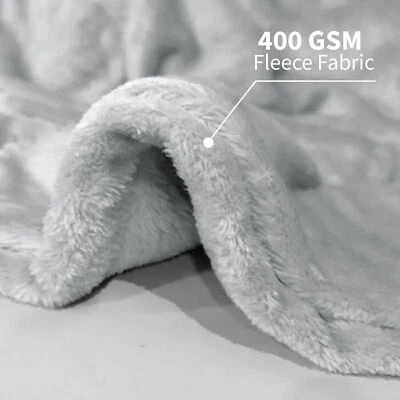 Manta de sofá cama reversible grande de piel sintética polar súper suave ligera Foto 1 de 4