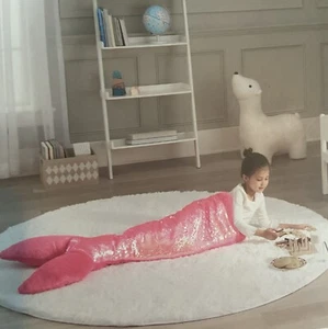 Nicole Miller Home Kids Faux Fur Mermaids Tail, Great Christmas Or Birthday Gift - Picture 1 of 5