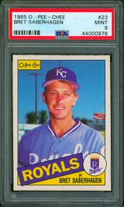 1985 Topps O Pee Chee BRET SABERHAGEN #23 Rookie Rare OPC SP KC Royals RC PSA 9 - Picture 1 of 2