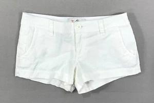 Pantalones Cortos Guess Para Mujer 24 Blancos Calientes Pantalones Botón Cremallera Bolsillos Elastizados Mezcla de Algodón - Imagen 1 de 9