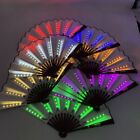 Colorful Led Play Fans Hand Held Glow Led Fan Luminous Folding Fan  Night Club