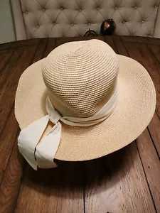 Furtalk Damas Mujeres Verano Playa Cinta Blanco Floppy Diseñador Sombrero (M) - Imagen 1 de 9