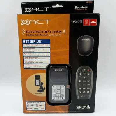 Receptor de radio satelital Xact Sirius Stream Jockey II con kit de vehículo XTR2CK nuevo  Foto 1 de 4