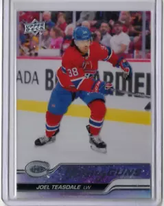 JOEL TEASDALE 23/24 Upper Deck Clear Cut Acetate Young Guns Rookie Card #459 - Picture 1 of 2