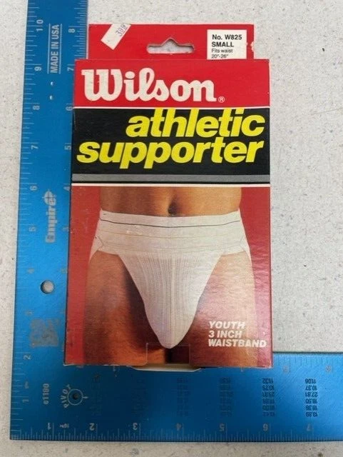 复古 Jock Strap Wilsons 运动支持者青少年腰围 20 英寸 - 26 英寸小号 W825 NOS — 第 1/4 张图片