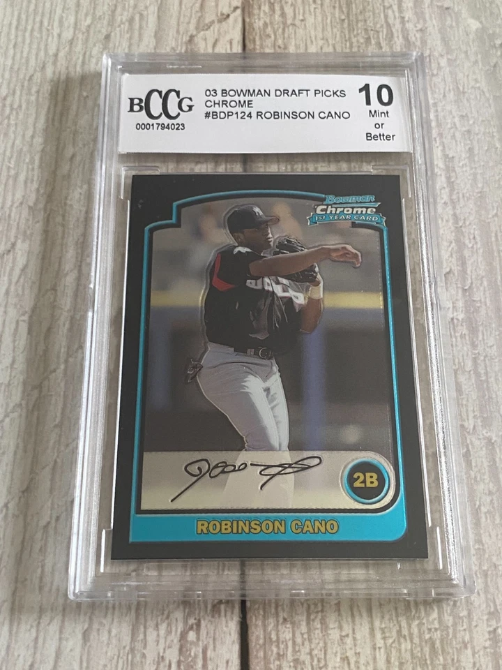 2003 Bowman Draft Picks Chrome #BDP124 ROBINSON CANO Rookie Card RC BCCG 10 Foto 1 de 2