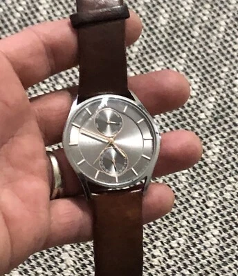 Reloj Skagen Holst Hombre con Correa de Cuero Marrón SKW6086 Batería Nueva Foto 1 de 4