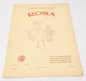 Rosa Tone Picture Series Copyright renewed 1952 Art Piano Vintage Sheet Music - Picture 1 of 5