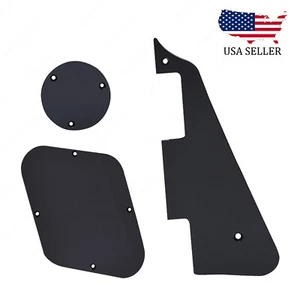LP Pickguard Back Plate Switch Cavity Covers for Gibson Les Paul Black 1 Ply - Picture 1 of 3