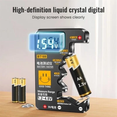 Digitaler Batterie Tester Lcd Display Kapazitätsanzeige Restladung Prüfgerät - Bild 1 von 4