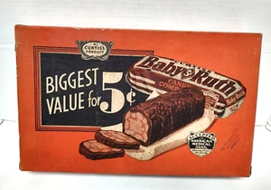 Rare 1930's Curtiss Baby Ruth Candy Bar 5¢ Store Display Box Weideman Co. - Picture 1 of 20