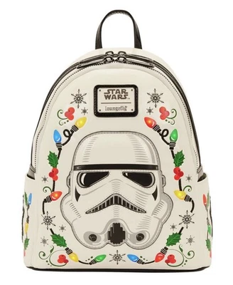 Mini Mochila Loungefly Star Wars Stormtrooper Iluminada Navidad Nueva con Etiquetas Foto 1 de 4