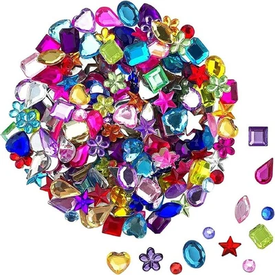 JPSOR 600pcs Gems Jewels for Crafts, Acrylic Flatback Small, 6COLORS-600PCS  - Image 1 of 4